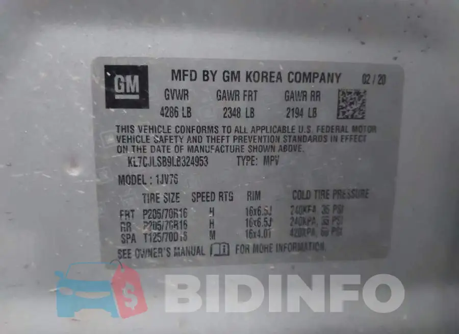 KL7CJLSB9LB324953 Photo# 9