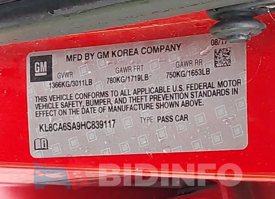KL8CA6SA9HC839117 Photo# 9