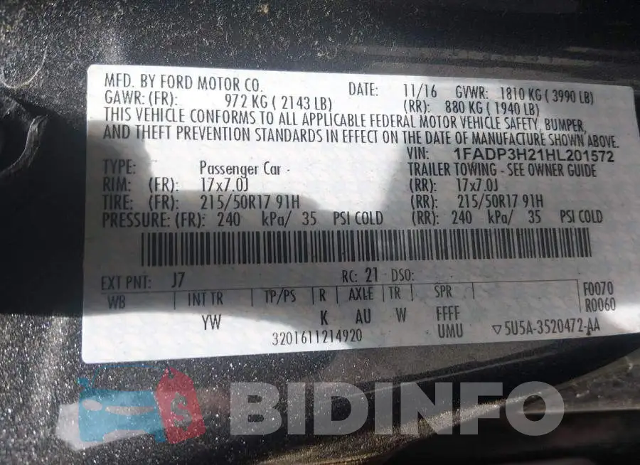 1FADP3H21HL201572 Photo# 9