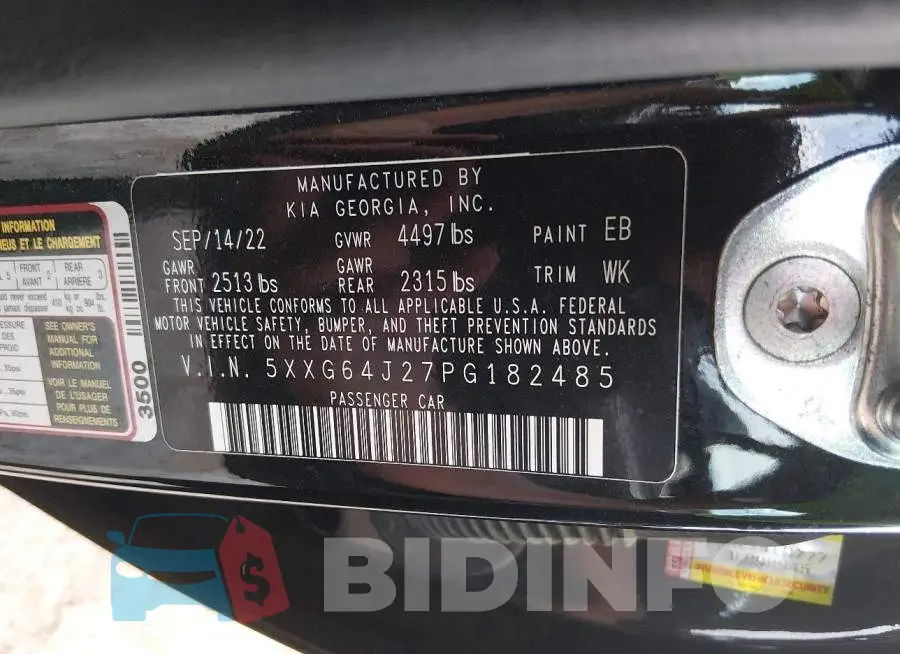 5XXG64J27PG182485 Photo# 9