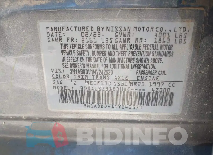 3N1AB8DV1NY242539 Photo# 9
