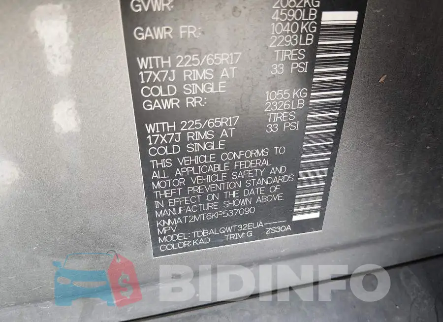 KNMAT2MT6KP537090 Photo# 9