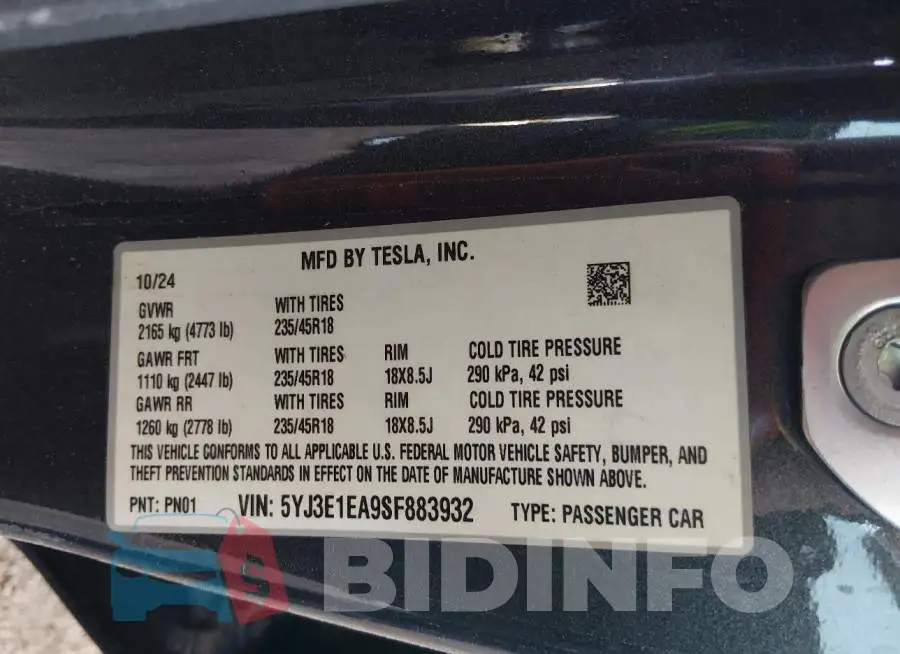 5YJ3E1EA9SF883932 Photo# 9