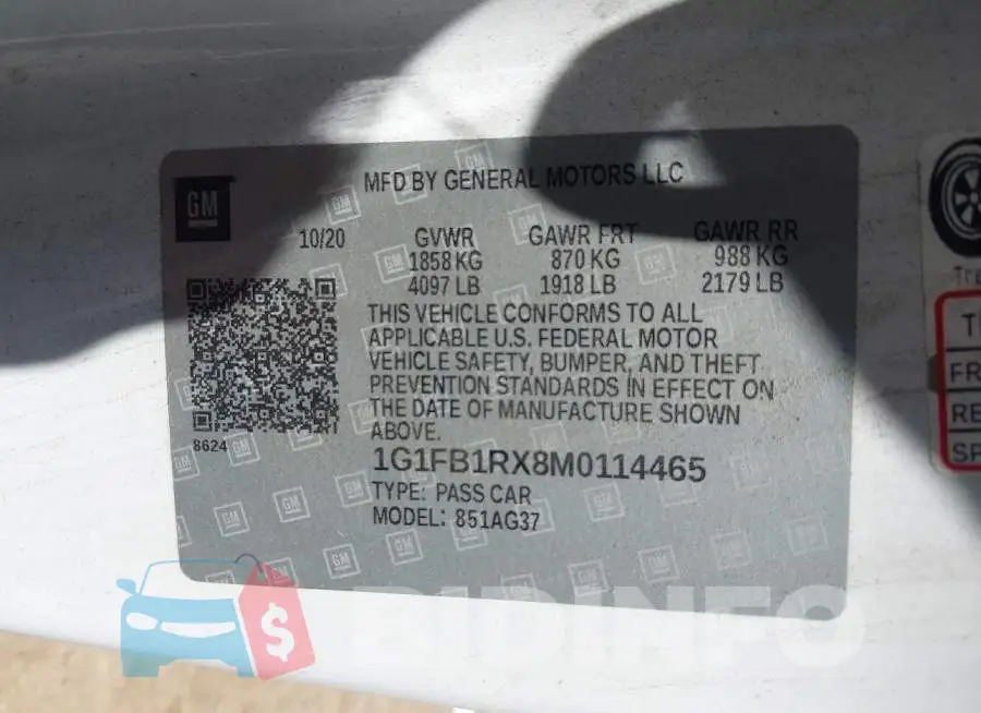 1G1FB1RX8M0114465 Photo# 9