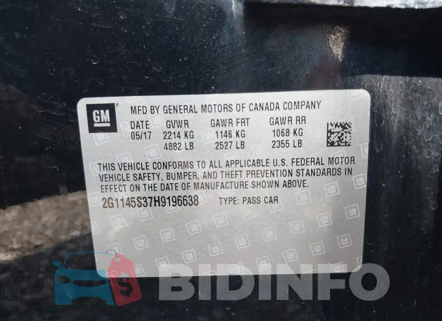2G1145S37H9196638 Photo# 9
