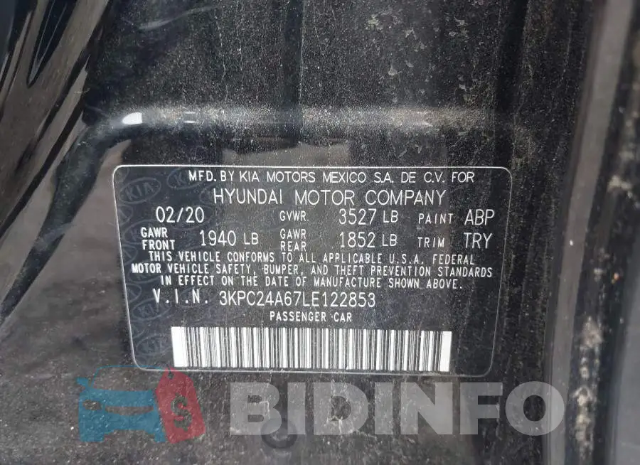 3KPC24A67LE122853 Photo# 9