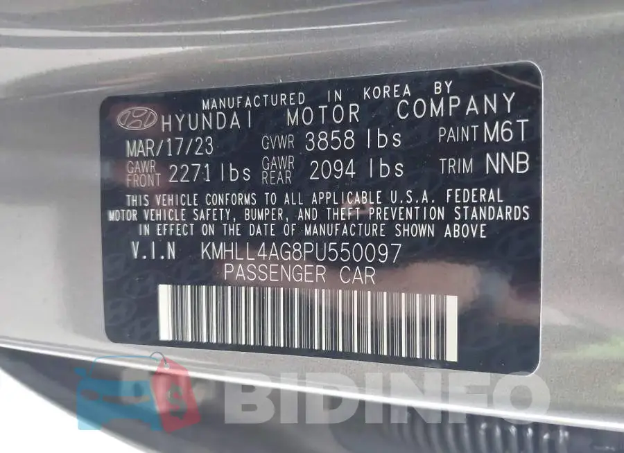 KMHLL4AG8PU550097 Photo# 9