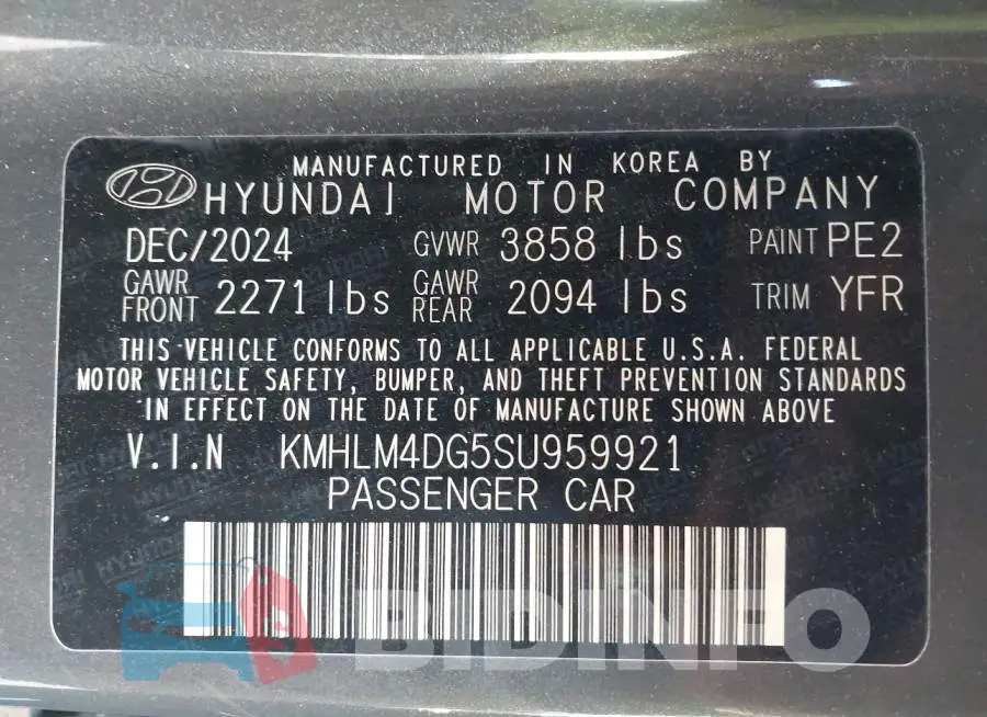 KMHLM4DG5SU959921 Photo# 9