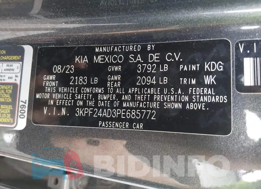 3KPF24AD3PE685772 Photo# 9