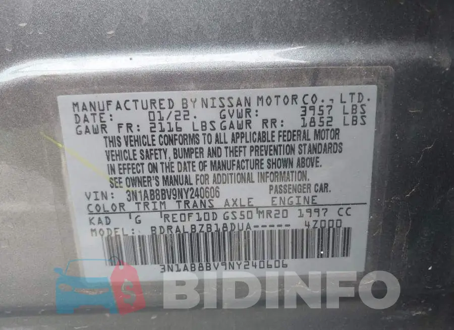 3N1AB8BV9NY240606 Photo# 9