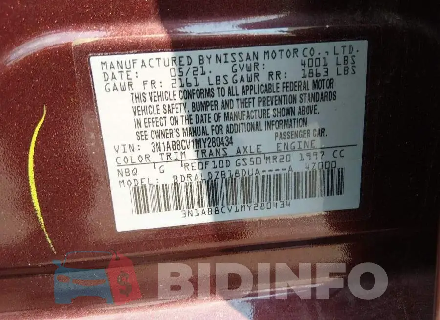 3N1AB8CV1MY280434 Photo# 9