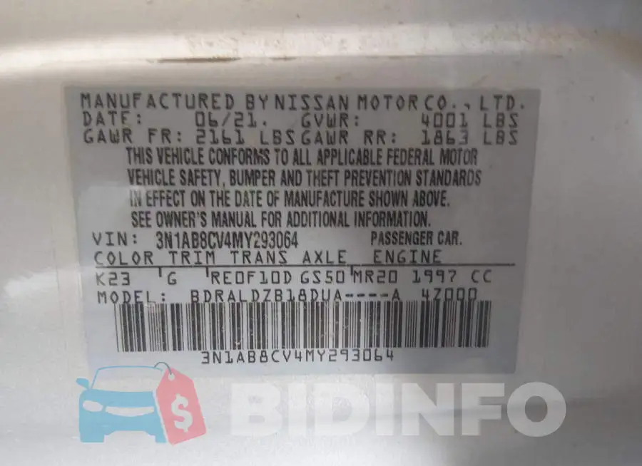 3N1AB8CV4MY293064 Photo# 9