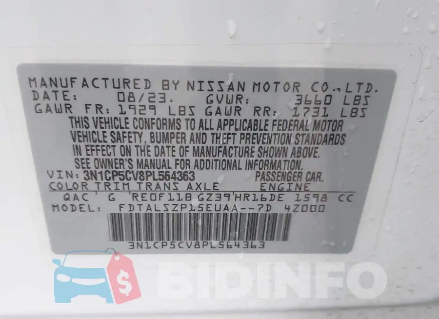 3N1CP5CV8PL564363 Photo# 9