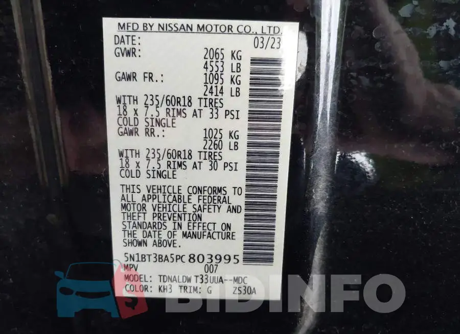 5N1BT3BA5PC803995 Photo# 9