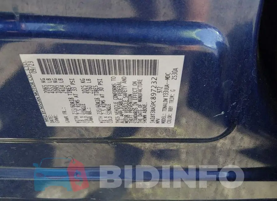 5N1BT3BA5PC897232 Photo# 9