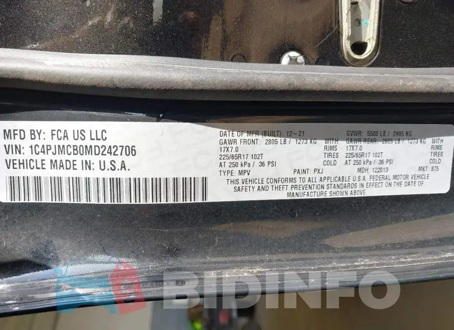 1C4PJMCB0MD242706 Photo# 9