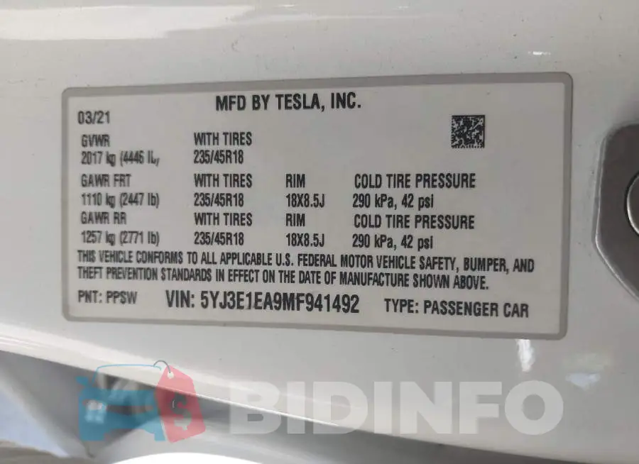 5YJ3E1EA9MF941492 Photo# 9