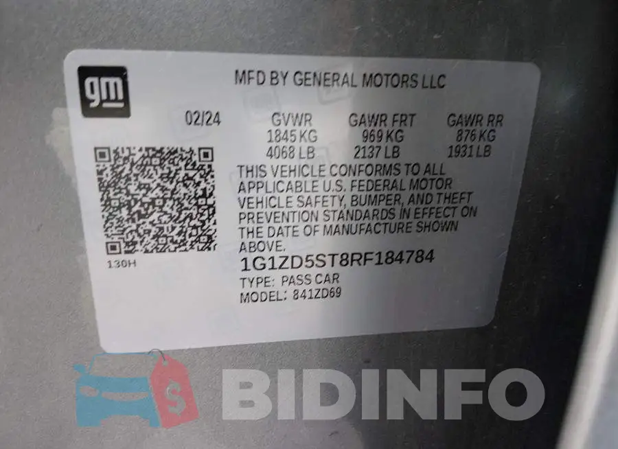 1G1ZD5ST8RF184784 Photo# 9
