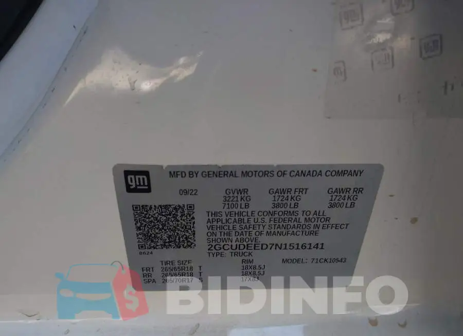 2GCUDEED7N1516141 Photo# 9