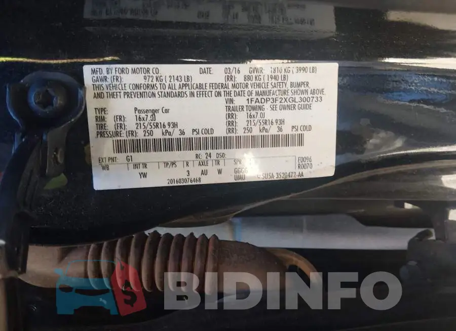 1FADP3F2XGL300733 Photo# 9