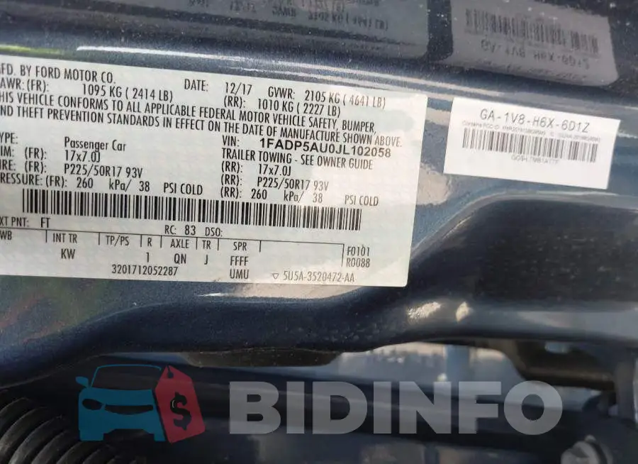 1FADP5AU0JL102058 Photo# 9