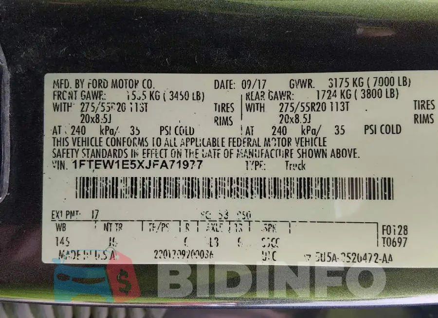 1FTEW1E5XJFA71977 Photo# 9