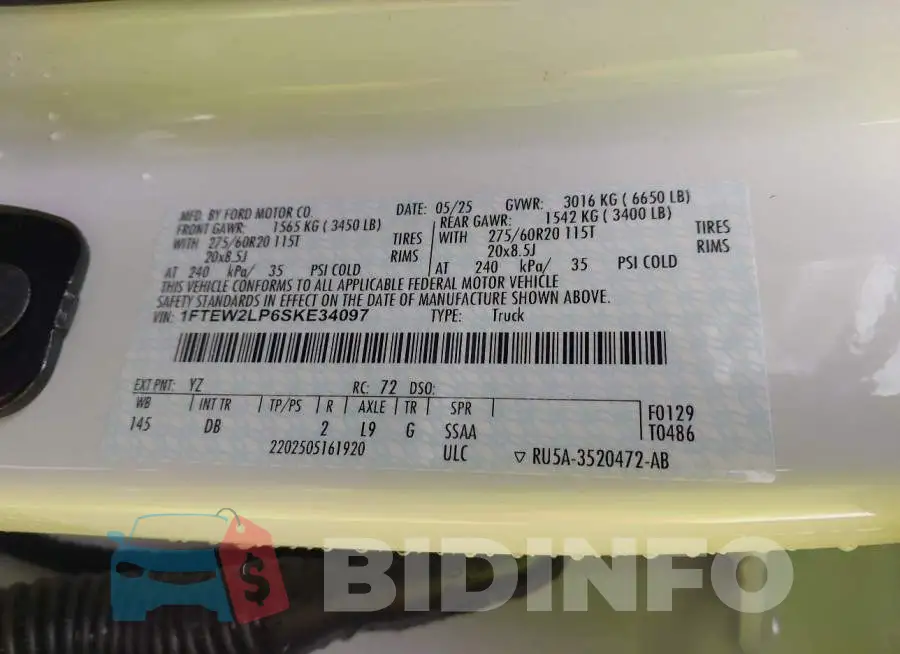 1FTEW2LP6SKE34097 Photo# 9