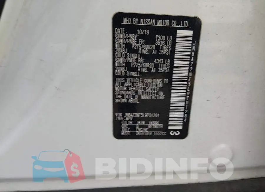 JN8AZ2NF5L9701284 Photo# 9