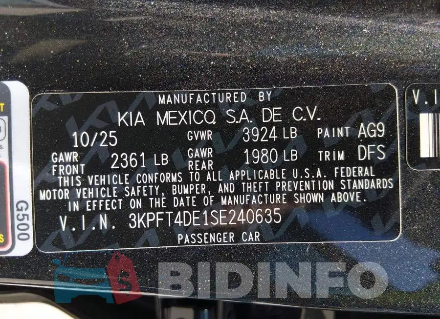 3KPFT4DE1SE240635 Photo# 9