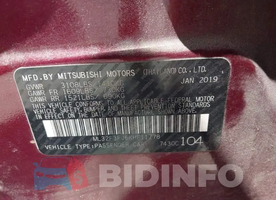ML32F3FJ6KHF11778 Photo# 9