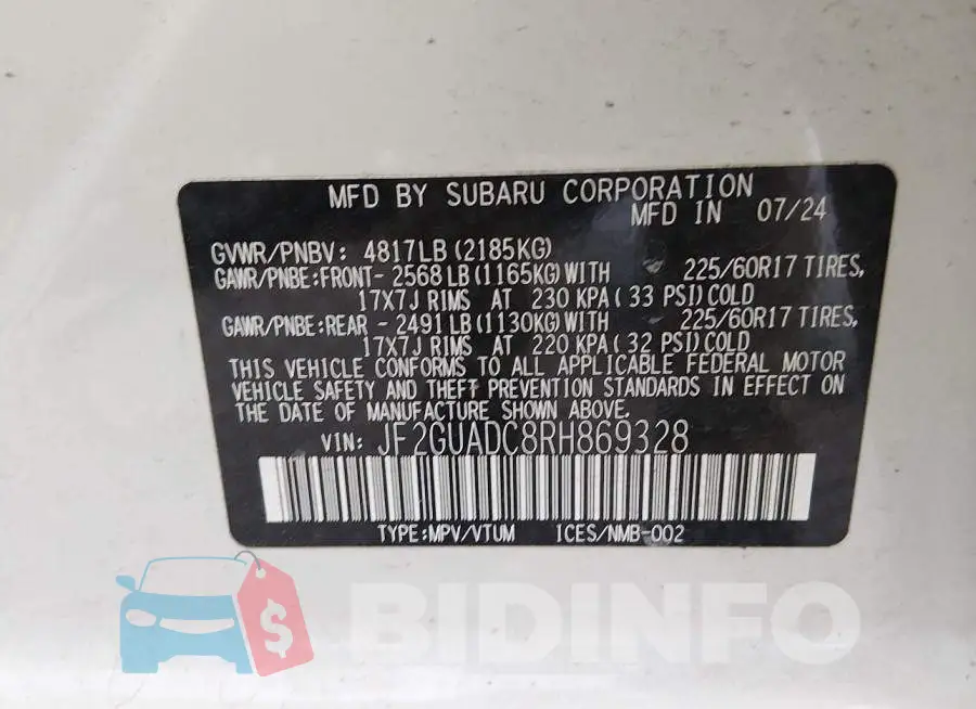 JF2GUADC8RH869328 Photo# 9