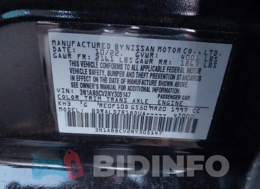 3N1AB8CV2NY305147 Photo# 9