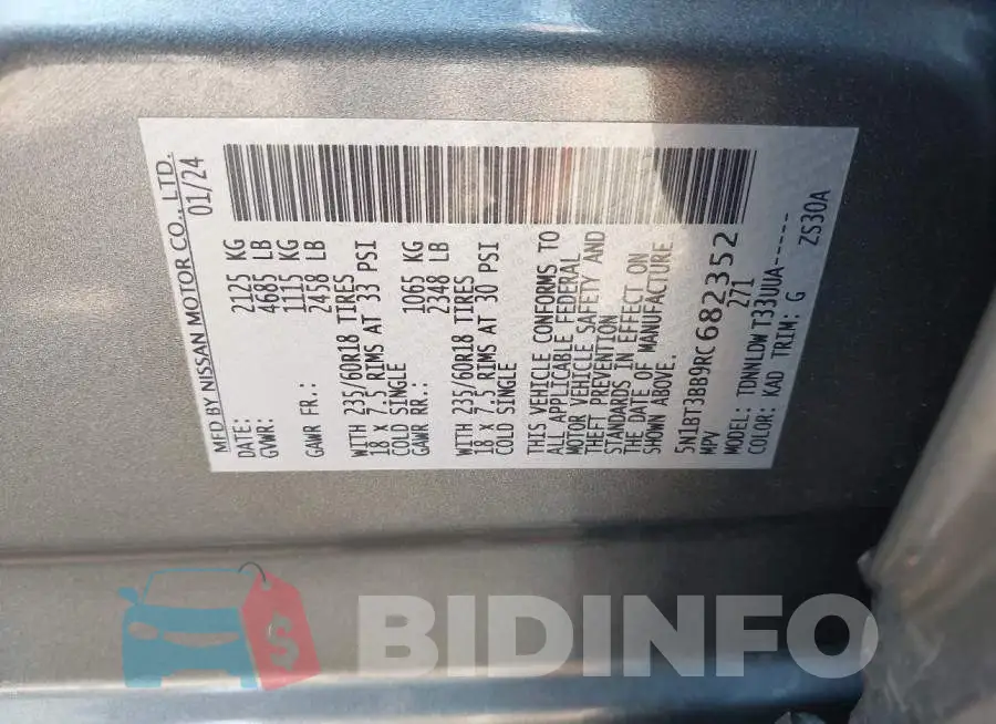 5N1BT3BB9RC682352 Photo# 9