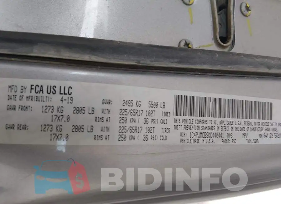 1C4PJMCB9KD440441 Photo# 9