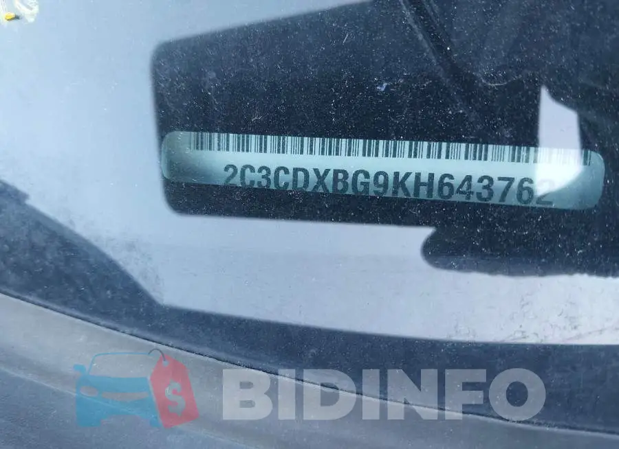 2C3CDXBG9KH643762 Photo# 16