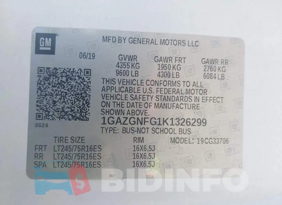 1GAZGNFG1K1326299 Photo# 9