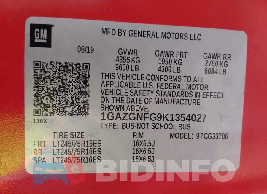 1GAZGNFG9K1354027 Photo# 9