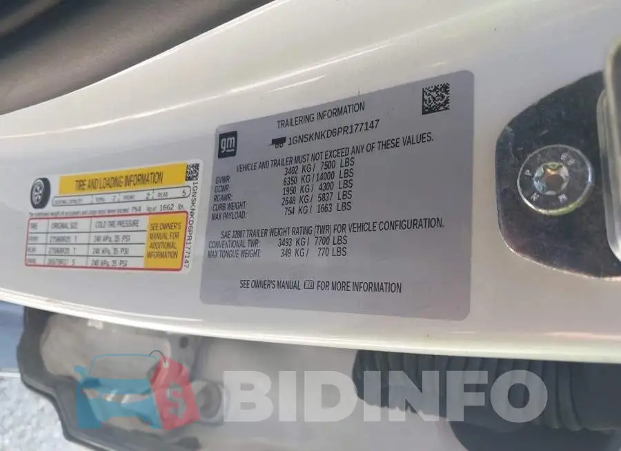 1GNSKNKD6PR177147 Photo# 9