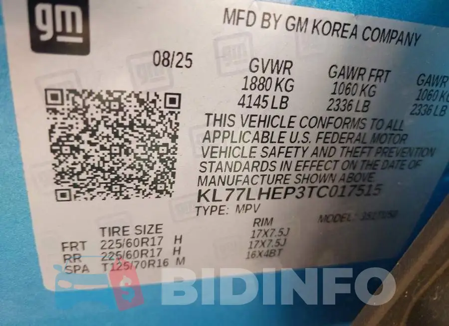 KL77LHEP3TC017515 Photo# 9