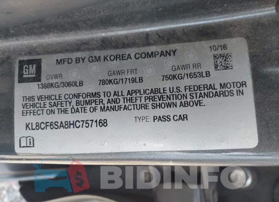 KL8CF6SA8HC757168 Photo# 9
