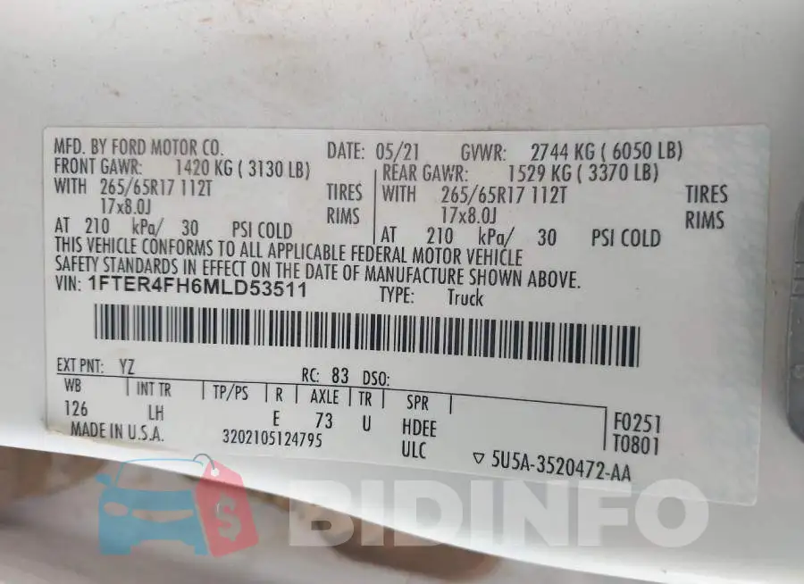 1FTER4FH6MLD53511 Photo# 9