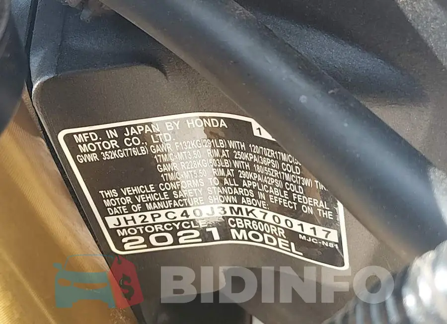 JH2PC40J3MK700117 Photo# 10