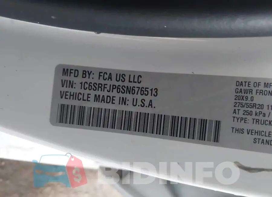 1C6SRFJP6SN676513 Photo# 9