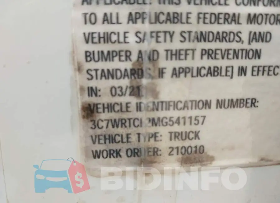 3C7WRTCL2MG541157 Photo# 8