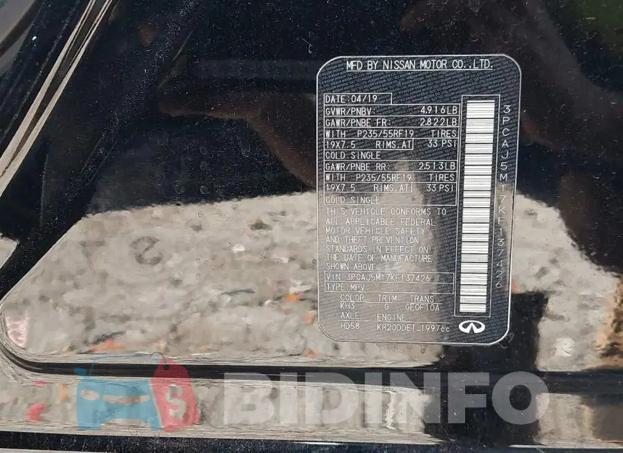 3PCAJ5M17KF137426 Photo# 9