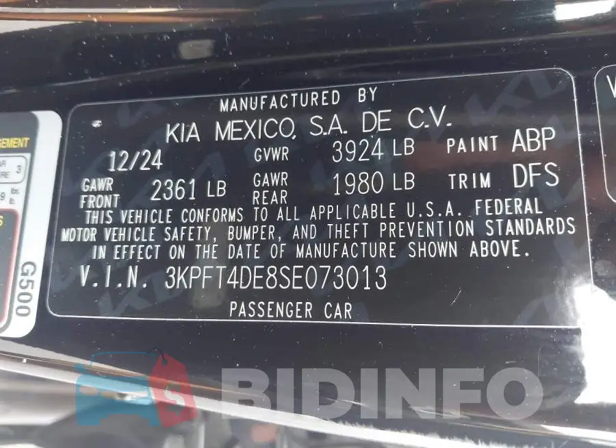 3KPFT4DE8SE073013 Photo# 9