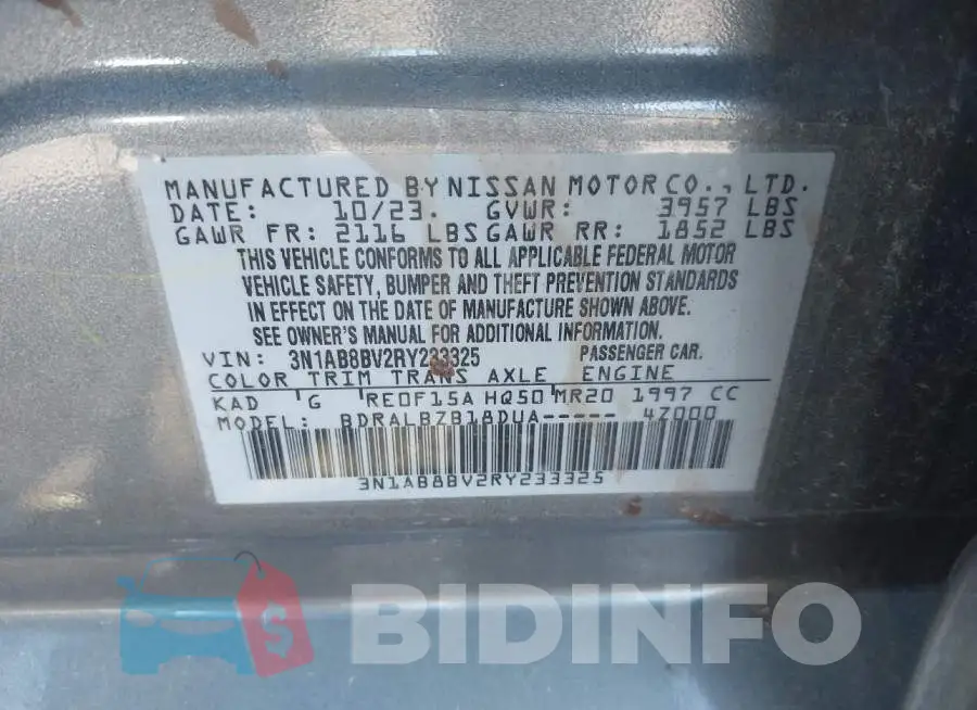 3N1AB8BV2RY233325 Photo# 9