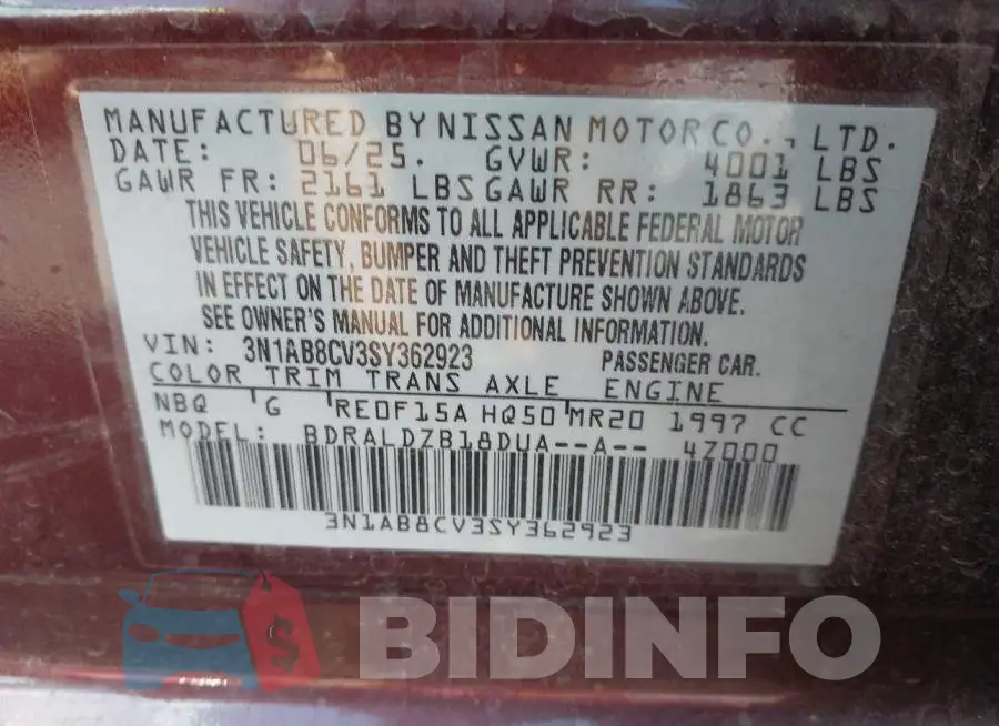 3N1AB8CV3SY362923 Photo# 9