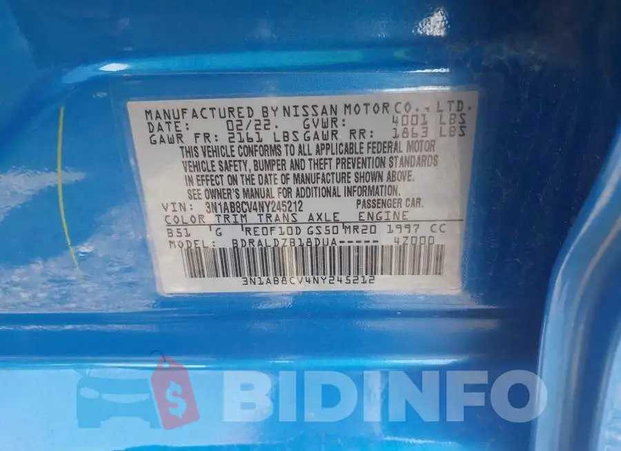 3N1AB8CV4NY245212 Photo# 9
