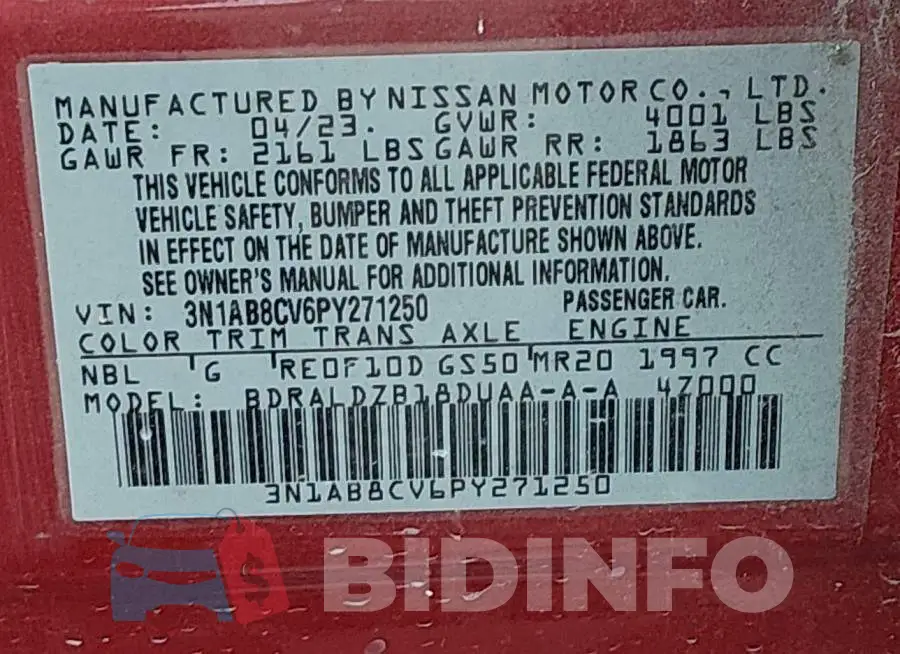 3N1AB8CV6PY271250 Photo# 9